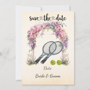 Tennis Save the date Wedding Party Invitation