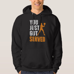 Tennis Saying Just Got Served Tennis Player Traini Hoodie