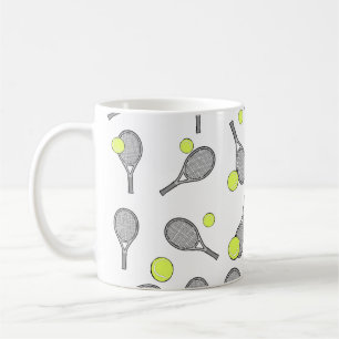 Tennis Seamless Pattern - Racket and Ball  Coffee Mug