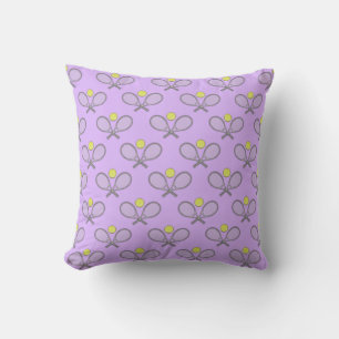 Tennis Seamless Pattern - Racket and Ball Cushion