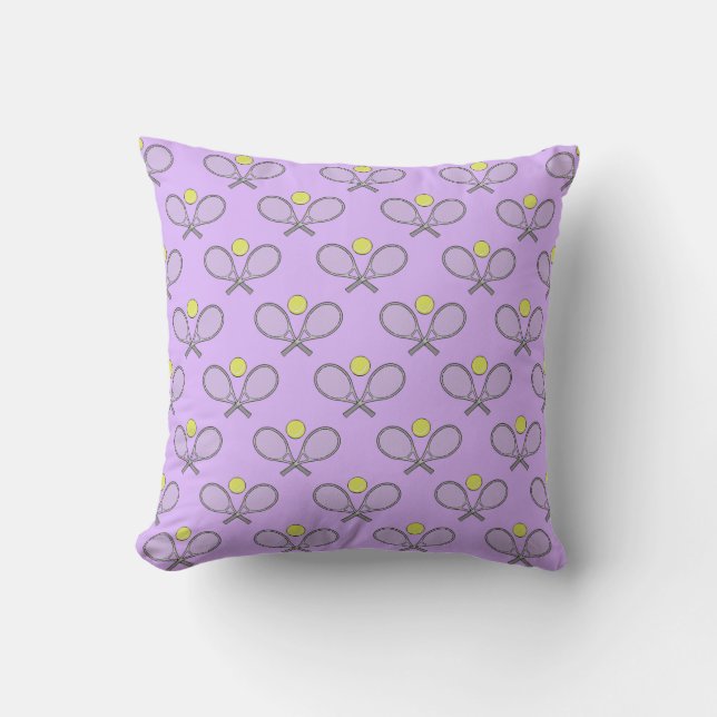 Tennis Seamless Pattern - Racket and Ball  Cushion (Front)
