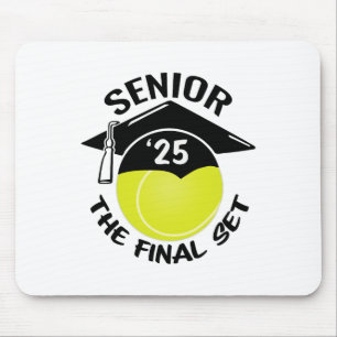 Tennis Senior 2025 The Final Set Graduation Cap Mouse Pad