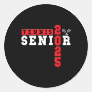 Tennis Senior Night Tennis Senior 2025 Graduation Classic Round Sticker