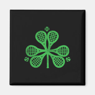 Tennis Shamrock Clover St Patricks Day Player Coac Magnet