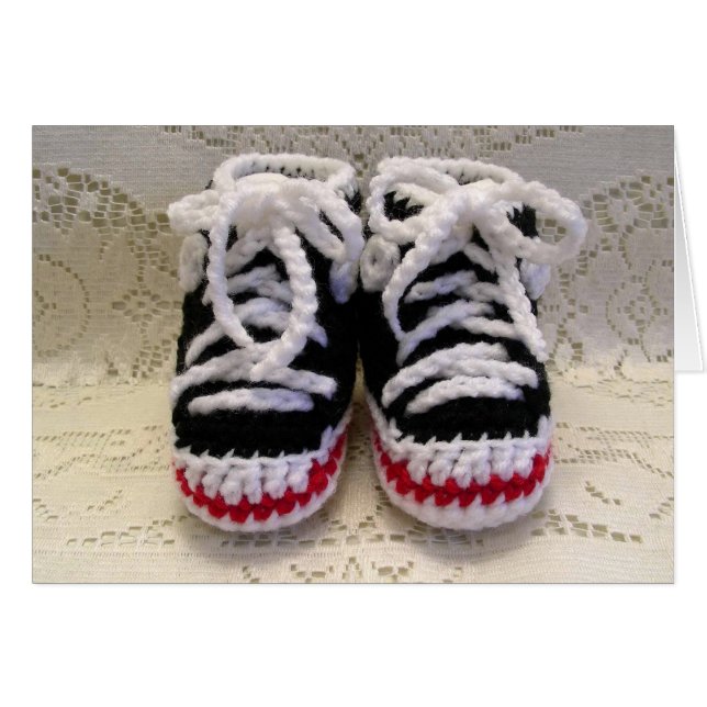 Tennis Shoes Baby Booties (Front Horizontal)