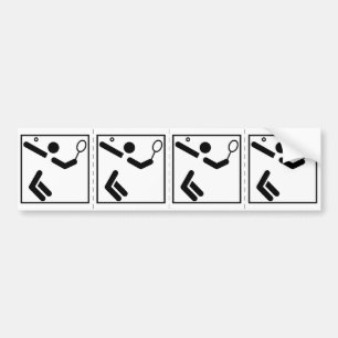 Tennis Silhouette Figure Bumper Sticker