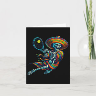 Tennis Skeleton Mexican Sombrero Cinco De Mayo Ten Card