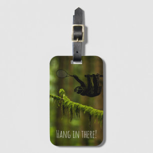 Tennis Sloth Rainforest Background Luggage Tag