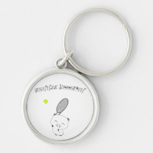 Tennis smash key ring