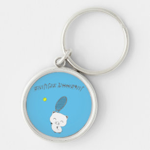 Tennis smash key ring