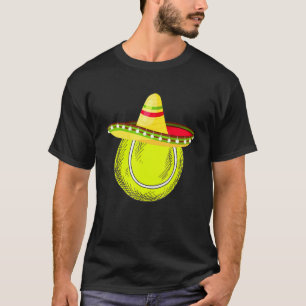 Tennis Sombrero Boys Men Ball Mexican Tennis T-Shirt