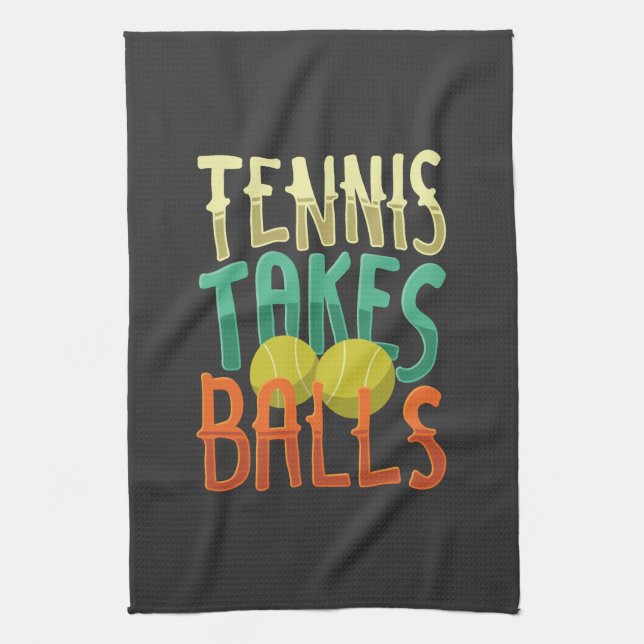 Tennis Sport Tennis Player Gift Tea Towel (Vertical)