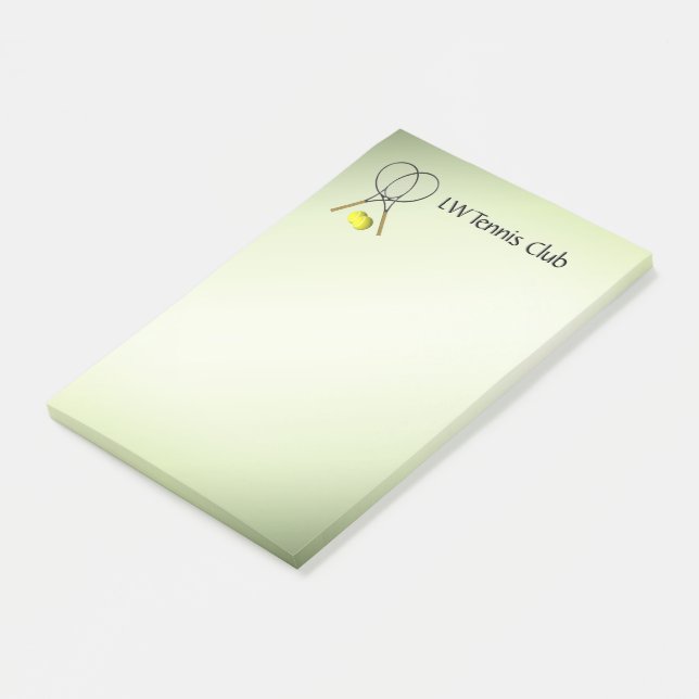 Tennis Sport Theme Personalised Post-it Notes (Angled)