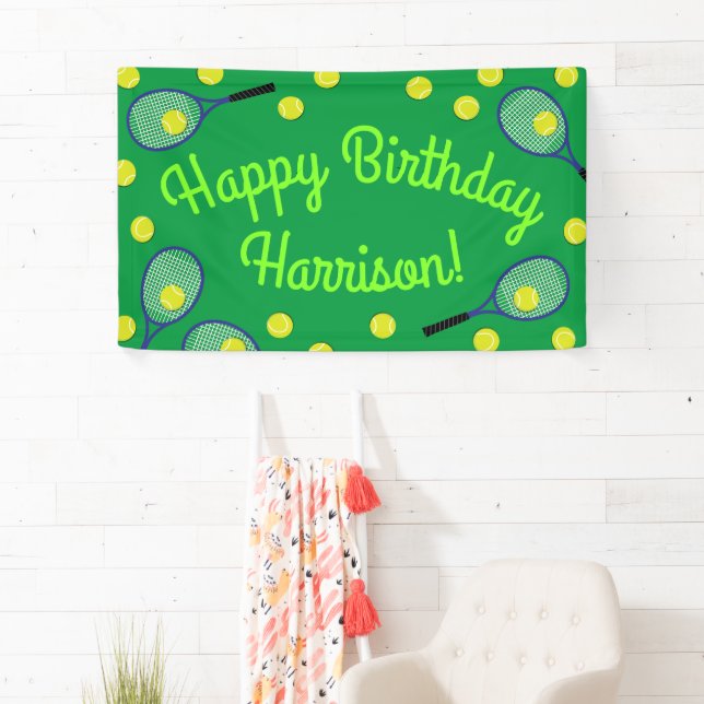 Tennis Sports Birthday Party Banner (Insitu)