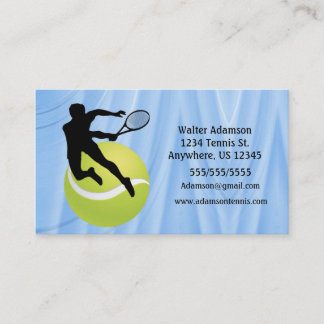 Tennis Sports Emphasis player2 ball Personalise Business Card