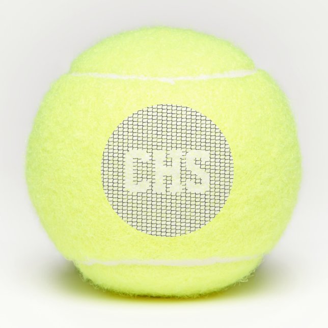 Tennis Sports Net School INITIALS Love Play Fun Balls (Front)