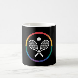 Tennis Sports Rainbow LGBTQ Gay Pride Ally Coffee Mug