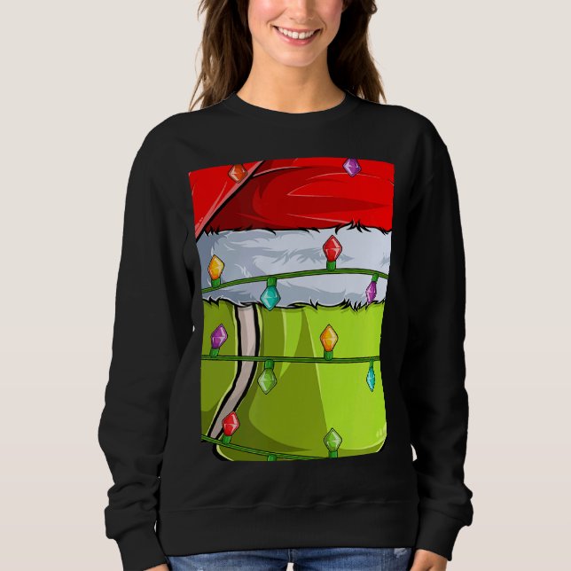 Tennis Sports  Xmas Lights Santa Tennis Ball Chris Sweatshirt (Front)