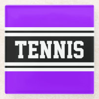 TENNIS Sporty Bright Purple Black Racing Stripes