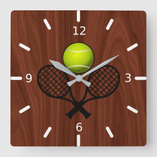 Tennis Square Wall Clock