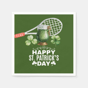 Tennis St. Patrick's day for tennis player Napkin