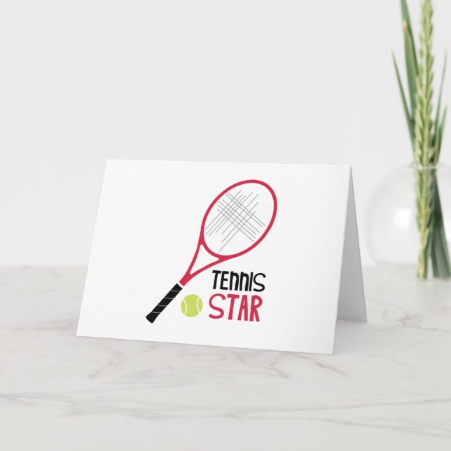 Tennis Star Card (Front)