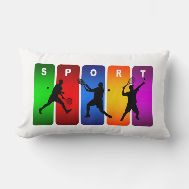 Tennis Super Cool Sport Design (Male) Lumbar Cushion (Front)