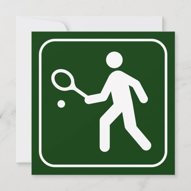 Tennis Symbol Invitation (Front)
