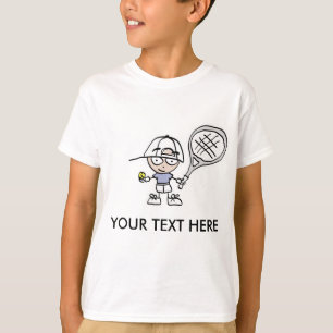 Tennis T Shirt with personalizable cartoon print