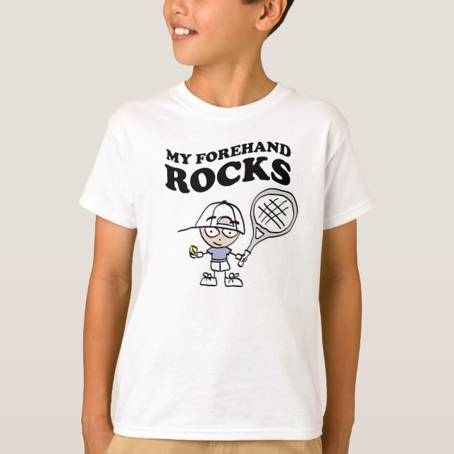 Tennis t shirts for kids with funny slogan saying (Front)