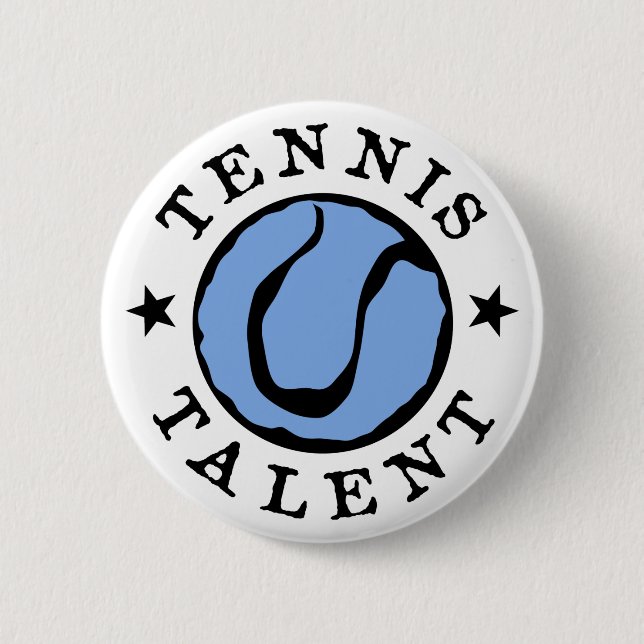 Tennis Talent Blues 6 Cm Round Badge (Front)