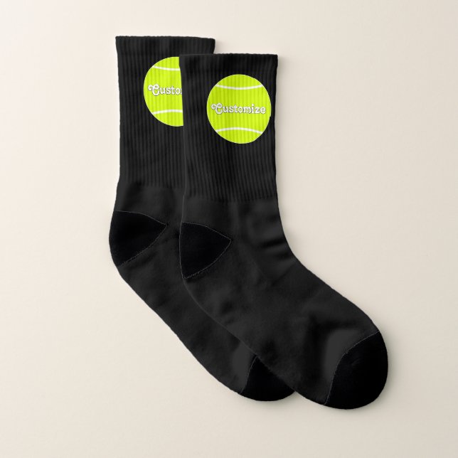 Tennis Team Name or Text Customisable Sports Socks (Pair)