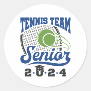 Tennis Team Senior Class of 2024 Classic Round Sticker