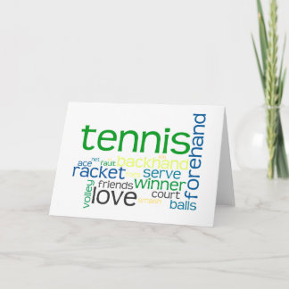 Tennis Terms Greeting or Note Card