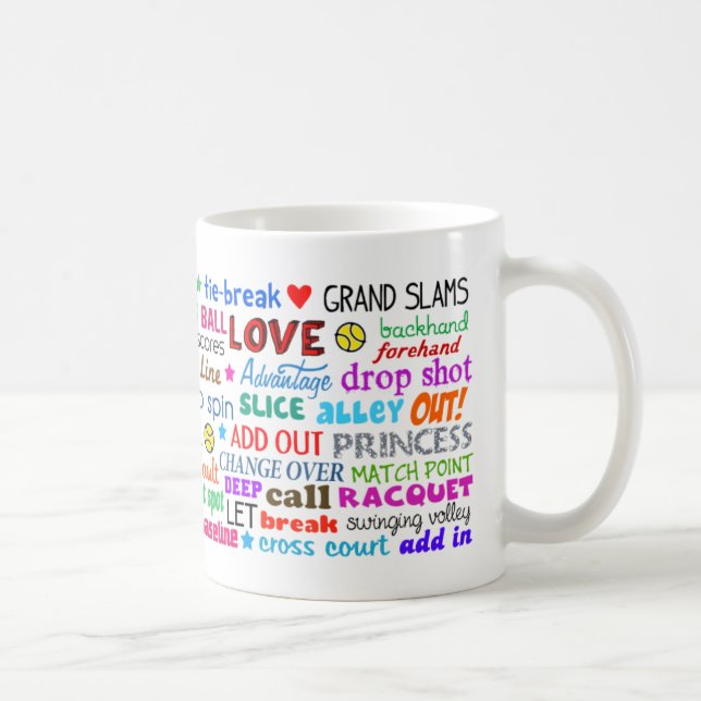 Tennis Terms Mug (Right)
