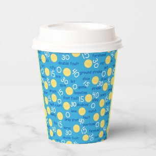 Tennis Terms Paper Cups