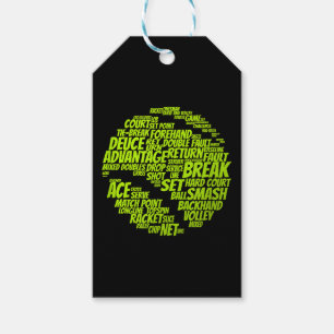 Tennis Terms Tennis Player Playing Tennis Ball Gift Tags