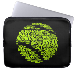 Tennis Terms Tennis Player Playing Tennis Ball Laptop Sleeve