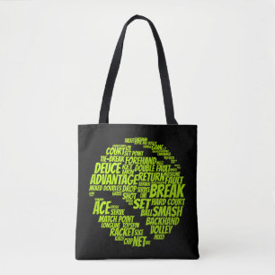 Tennis Terms Tennis Player Playing Tennis Ball Tote Bag