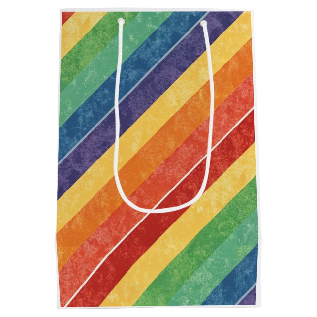 Tennis The Pride Month Rainbow themed Medium Gift Bag (Back)