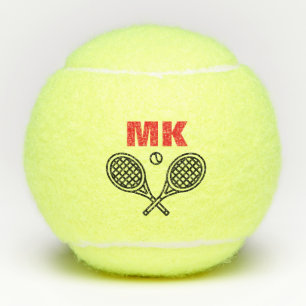 Tennis Theme Big Bold Monogrammed Balls
