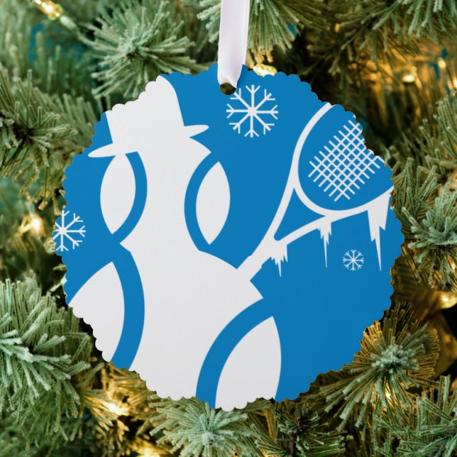 Tennis theme Christmas ornament card with envelope (Insitu (Tree))