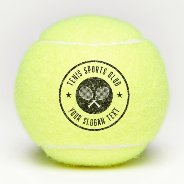 Tennis Theme Club Name Tennis Balls (Front)