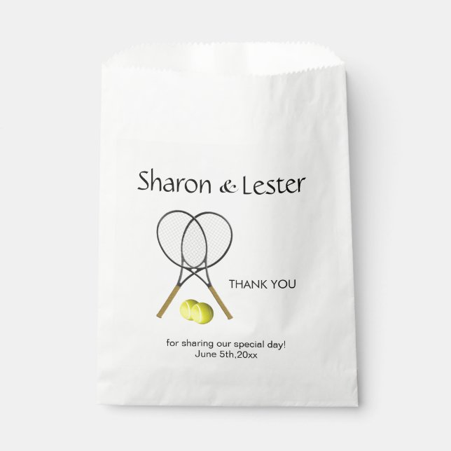 Tennis Theme Favour Bag (Front)