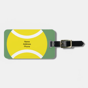 Tennis theme luggage tag