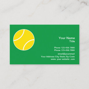 Tennis Theme Modern Business Card