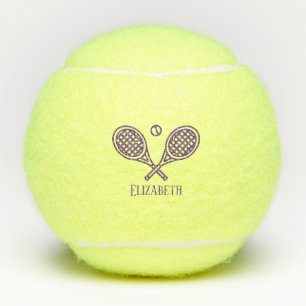 Tennis Theme Monogrammed Name Balls