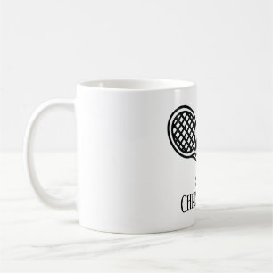 Tennis Theme Monogrammed Name Coffee Mug