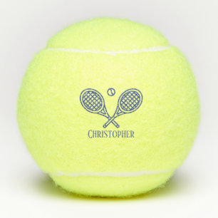 Tennis Theme Monogrammed Name Tennis Balls