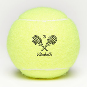 Tennis Theme Monogrammed Name Tennis Balls